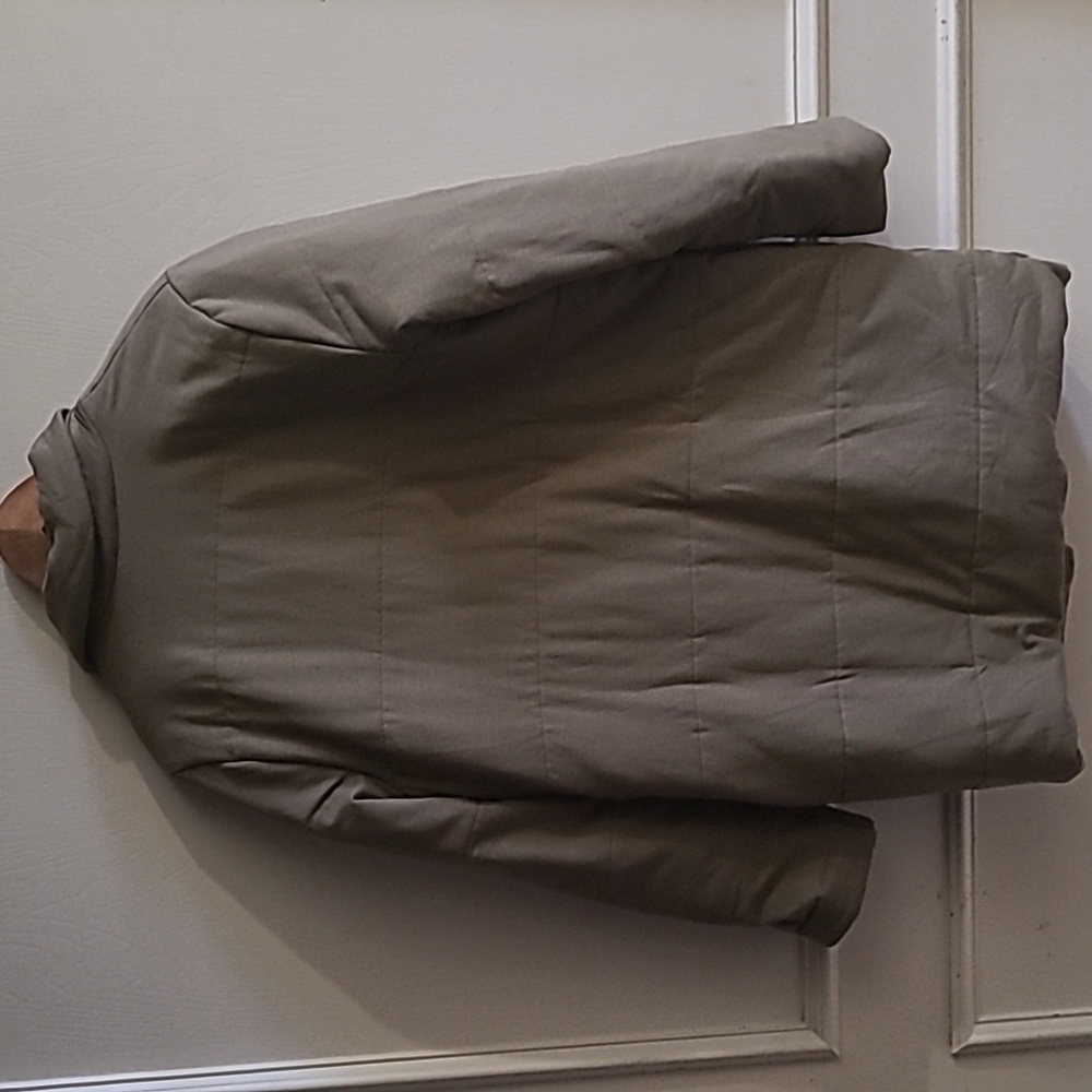 Garnet Hill French Terry Quilted Coat Sz M - Picture 3 of 6